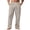 Khaki, variant on Men's Linen Pants Loose Wide Straight Leg Pants Casual Breathable Summer Trousers with Drawstring & Elastic Waistband, Khaki L