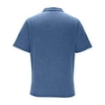 thumbnail image 5 of S-5X Plus Size Golf Shirts for Men Big & Tall Short Sleeve T-Shirts with Pocket and Zipper Collared Pullover Solid Color Washed Vintage Tees Tops, 5 of 6