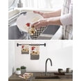 thumbnail image 5 of Sunflowers Rooster Kitchen Dish Towels for Drying Dishes Set of 2, Farmhouse Vintage Beige Wooden Plaid Waffle Weave Microfiber Hand Tea Bathroom Towels Quick Dry & Absorbent Towel 12x12, 5 of 7