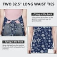 thumbnail image 6 of Dark Blue Christmas Snowflake Apron-Garden Aprons for Women with Pockets-Cotton Linen Waterproof Kitchen Cooking Gardening Aprons Adjustable for Kitchen,Cooking,BBQ and Salon 32"x27", 6 of 7