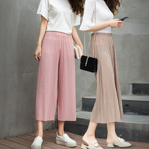 Cargo Pants Women Korean Style Wide Leg Trousers Streetwear Hip Hop Pleated  Pantalon (Color : White, Size : Small) : : Clothing, Shoes &  Accessories