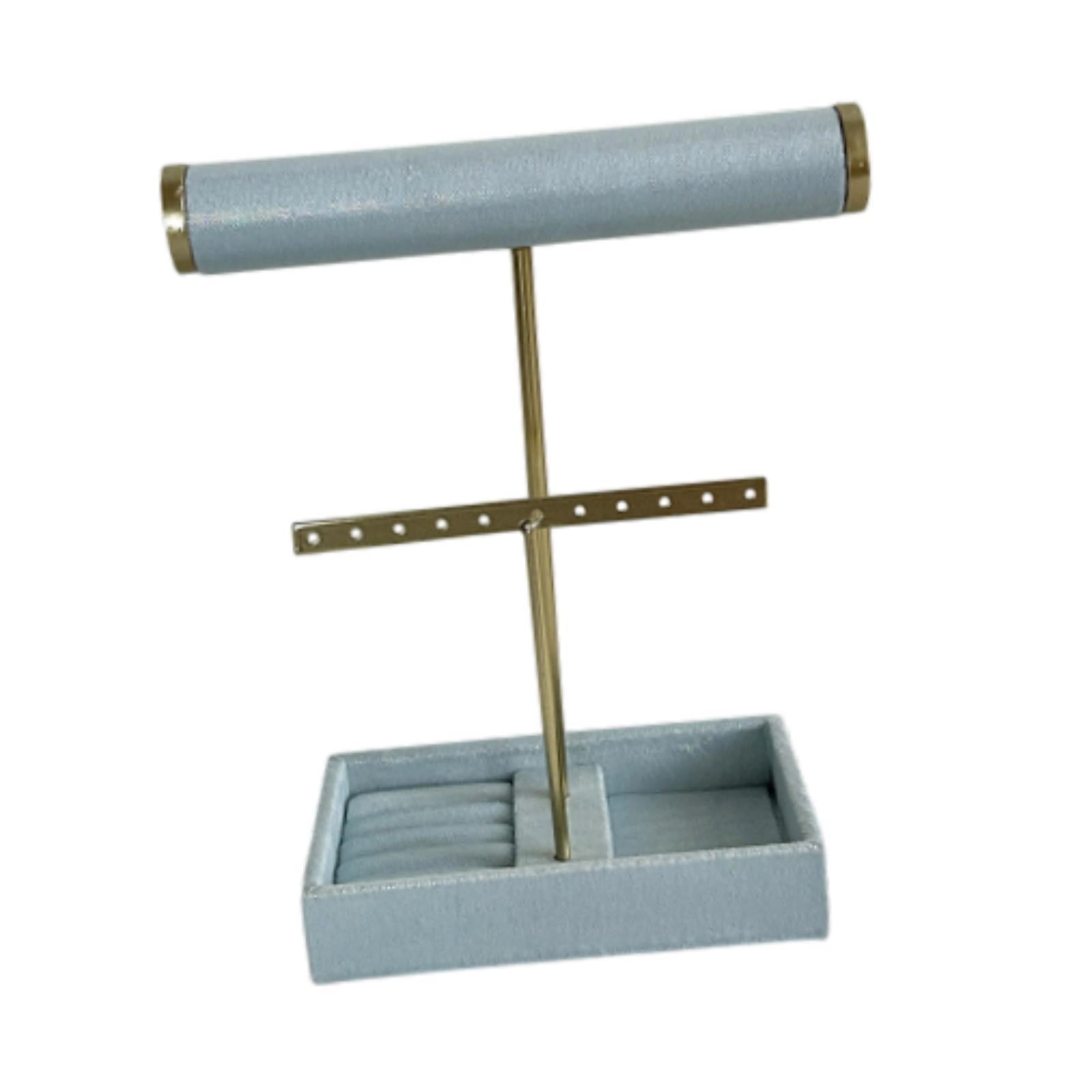 QccHieUs Jewelry Organizer Stand Bracelet Holder Display Hanger Modern Room Decor Jewelry Blue