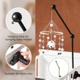 thumbnail image 2 of Baby Bed Bell Bracket Crib Mobile Stand Easy Installation Interactive Cloud Shape Arm Bracket For Infant Hanging Rattle Wood color, 2 of 5