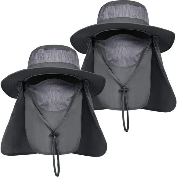 IYEBRAO Sombrero para el sol para hombre al aire libre con solapa para el cuello y la cara Protección UV Sombrero de pesca de ala ancha para senderismo Safari Jardinería UPF 50+