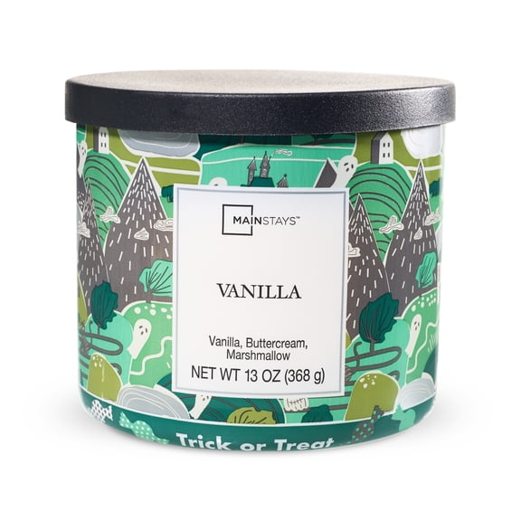 Mainstays 3-Wick Vanilla Scented Candle with Halloween Wrap, 13 oz