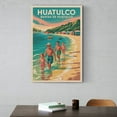 thumbnail image 6 of Panoramic Coastal Poster Bahías De Huatulco Mexico Vintage Travel Wall Art Tropical Bay Scenery Canvas Poster, 6 of 8