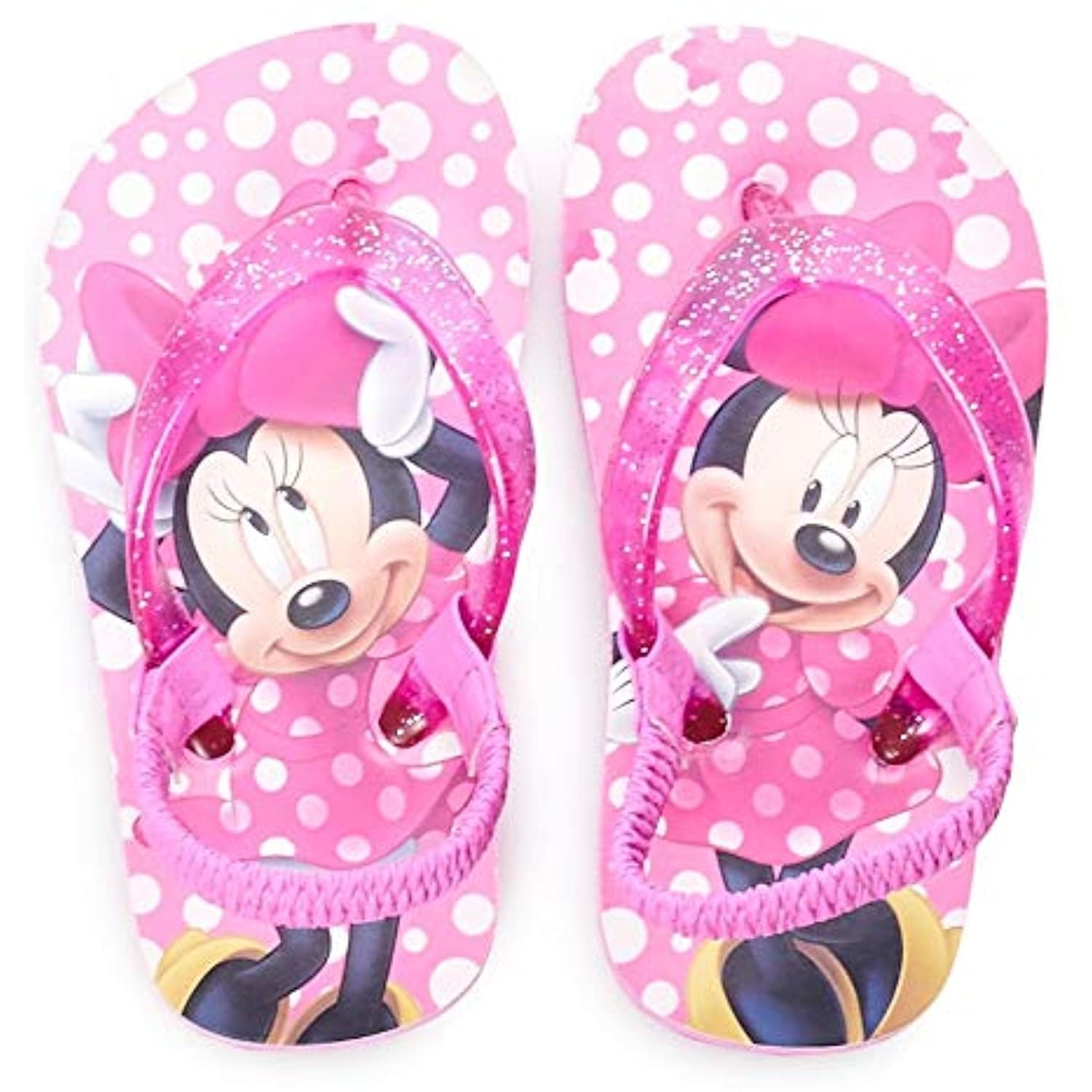 Disney's Minnie Mouse Toddler Girl Glitter Sandals, Large (9/10) Pink - Walmart.com - Walmart.com