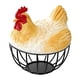 thumbnail image 4 of Cesta para huevos de gallina con tapa, organizador para cocina, contenedor para huevos, estilo rústico, para suministros de cocina, frutas, 4 of 9