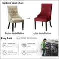thumbnail image 6 of Velvet Wingback Side Chair Cover Slipcover Stretch Washable Sloping Armchair Accent Chair Protector Seat Cover for Dining Room Banquet Home Party Decor 2PACK, 6 of 12