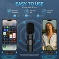 thumbnail image 6 of XINNIUT iPhone Android Wireless Lavalier Microphone - 2 Bluetooth Lapel Phone Mic for Video Recording Tiktok YouTube Podcast Interview, 6 of 7