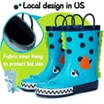thumbnail image 3 of Kushyshoo Rubber Kids Rain Boots Piranha Toddler Boys Rain Boots 10M, 3 of 6