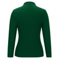thumbnail image 4 of Amidoa Womens Sweater Long Sleeve Green Turtleneck Slim Cable Knit Fall Solid Sweaters Cardigans for Women Trendy M, 4 of 5