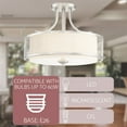 thumbnail image 6 of Kira Home Linx 16" 3-Light Semi-Flush Mount Ceiling Light, Outer Mesh Shade, Inner White Fabric Shade, Brushed Nickel, 6 of 6