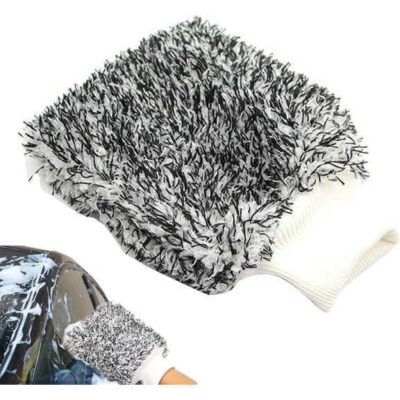 Wash Mitt Auto Detailing - Microfiber Wash Mitt Double-Sided for Car Cleaning | Mitts Tools Chenille Scratch-Free Car Washing Gloves Car Wash Winter Waterproof Ice