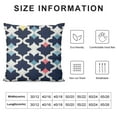 thumbnail image 5 of COMIO  Soft Canvas Throw Cushion Cover Pillow Covers Cases for Couch Sofa Home Decor Modern Quatrefoil Accent Geometric with Hidden Zipper Closure Only Cover Navy Blue White, 5 of 5