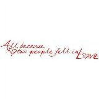 All Because Two People Fell Picture Art – Living Room – Peel & Stick Sticker - Vinyl Wall Decal