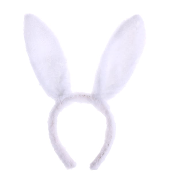 EeaseMX Plush Bunny Ears Hairbands Lindo Bunny Diadema Bunny Ears Hairbands (Blanco)