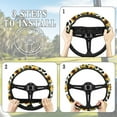 thumbnail image 6 of ZUXONGSY Sunflower Golf Cart Steering Wheel Cover Cow Print Universal Automotive Steering Wheel Cover Sweat-Absorbent Car Wheel Protector Covers for Club Car Golf Cart Interior Decor, 6 of 7