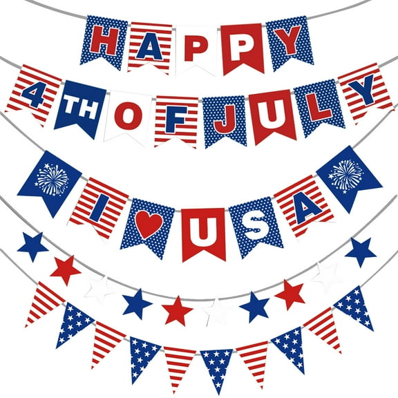 Harlier USA Banner for Independence Day, 4th of July American Banner Fourth of July Patriotic Decorations Memorial Day Home Outdoor Yard Decoration