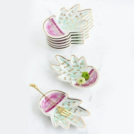 

Ceramic Dish Nordic Style Cute Hand Painted Food Plate Home Decor Jewelry Tray Ring Bracelet Holder