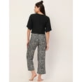 thumbnail image 4 of Moomaya Sleepwear, 2 Pc Night Suit For Women, Calf Length Capri Pants With Top, 4 of 9