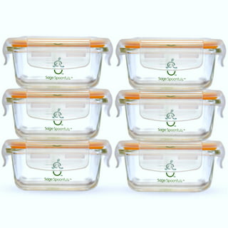 PeacePeo Glass Baby Food Storage Containers 4OZ, 40Pcs Glass Baby Food Jars  Leak-Proof Baby Food Containers with Lids Reusable Baby Food Storage Jars