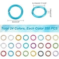 thumbnail image 5 of 8400pcs Aluminum Open Jump Rings 6mm Chainmail Rings Open Jump Rings 24 Color Jewelry Findings for Choker Necklaces Bracelet Earring Chain Maille Jewelry Making, 5 of 9