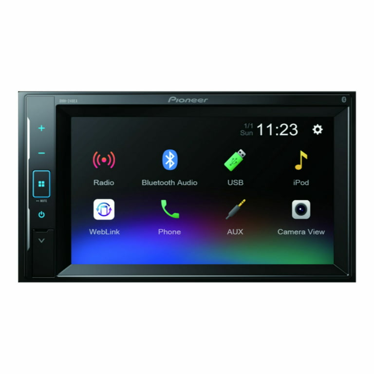 Pioneer DMH-240EX 2-DIN Bluetooth Digital Media Receiver with 6.2 - inch  Touchscreen - Black