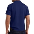 thumbnail image 4 of JULMCOMO Cotton Linen Shirts for Men Collared Roll Cuff Short Sleeve Breathable Lightweight Casual Summer Button Down Shirt Navy M, 4 of 8