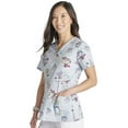 thumbnail image 4 of Cherokee Prints Scrubs Top For Women V-Neck Print CK671, 4 of 5