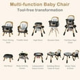 thumbnail image 3 of INFANS 9 in 1 High Chair, Convertible Baby Highchair for Babies and Toddlers, Table and Chair Set Building Block Infant Dining Booster Seat, Kids Stool with Activity Children Play Kitchen, 3 of 9