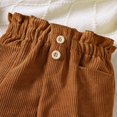 thumbnail image 4 of CHUANK Kids Ruffled Sweatpants Toddler Princess Corduroy Pants Spring Casual Pant with Pockets for 2-10 Years Old, 4 of 6
