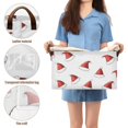 thumbnail image 5 of Yayeee Foldable Storage Basket for Shelves with Handles Set of 2 Waterproof Cloth Bins, Cute Santa Hats Pattern, 5 of 7