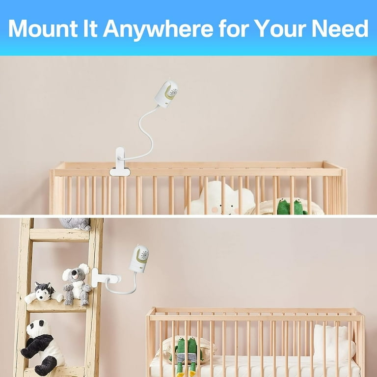 AOZTSUN Adjustable Wall Mount For Infant Optics DXR-8 & DXR-8 Pro Baby Monitor | 360° Rotation | No-Drill Tape Or Screw Installation