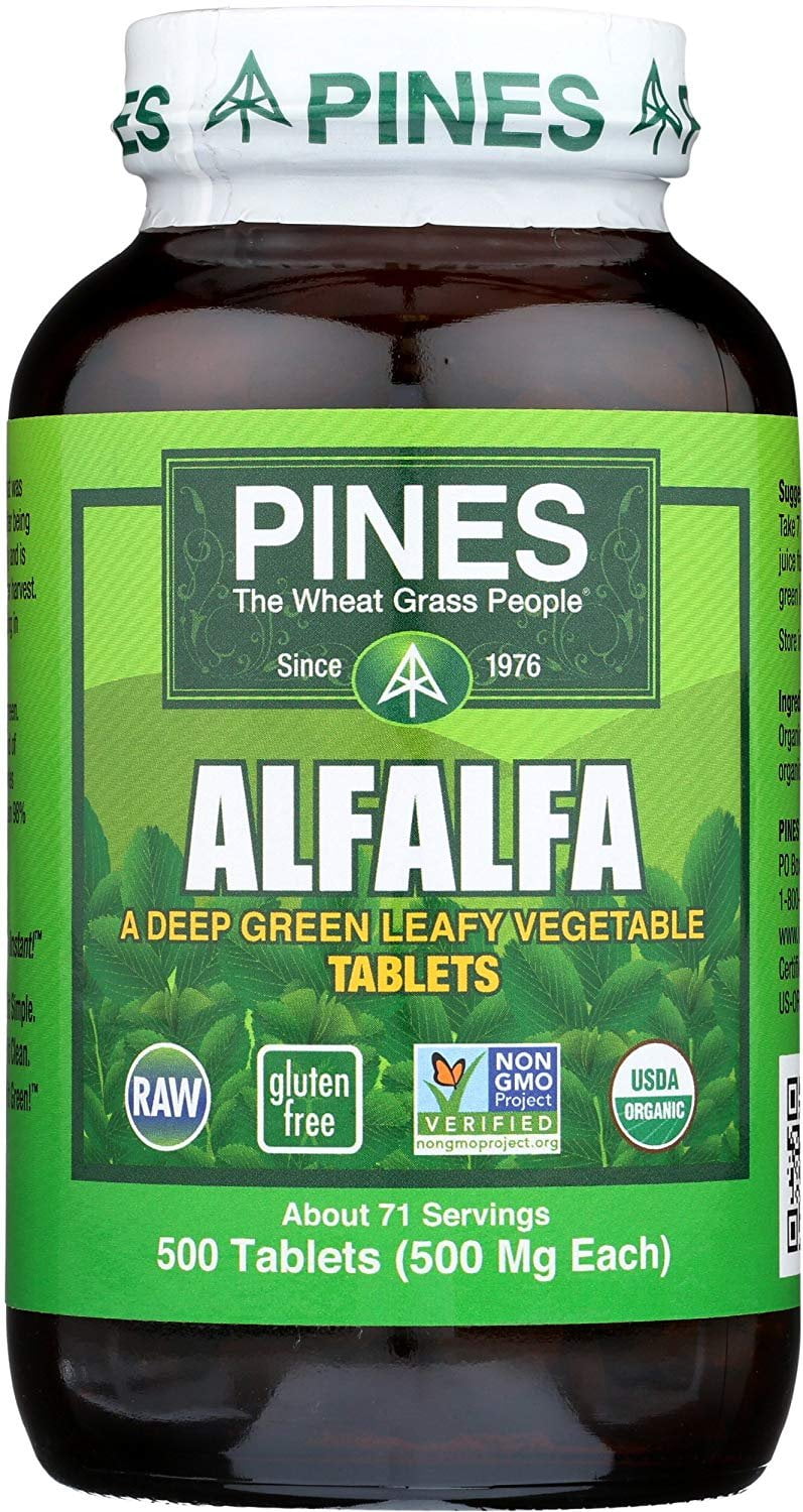 Pines Organic Wheat Grass Powder, Alfalfa Deep Green Leafy Vegetable
