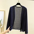 thumbnail image 2 of Cqxid525 Women's Casual Shirt Women's Thin Long Sleeved Cardigan for Women for Summer Short Styles Clothes Large Size Loose Air Conditioning Shawl Casual Business Work Blouses, 2 of 6