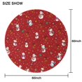 thumbnail image 6 of Red Christmas Snowman Pattern Round Tablecloth 60"x60",Wrinkle Wipeable Table Cloth for Kitchen Dining Room Picnic Patio Party, 6 of 6