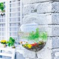 thumbnail image 1 of TEHAUX 16.5 Inch Wall Hanging Fish Aquarium Acrylic Fish Tank Wall Decor Space-Saving Design Random Plant Color, 1 of 8