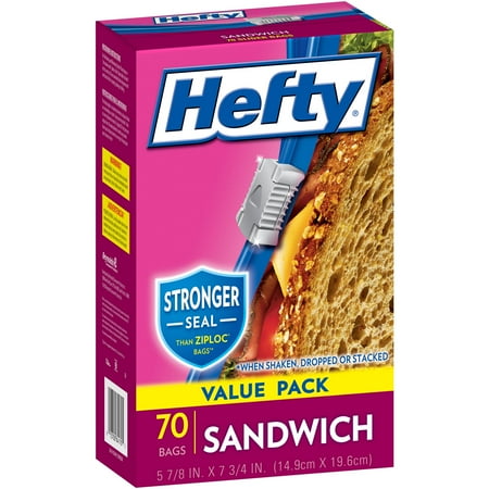 Hefty Sandwich Storage Bags, 70 count