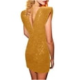 thumbnail image 3 of Sentmoon Sequin Dress 2026 Sparkly Sundresses Crew Neck Sleeveless Wedding Eyelet Open Back Stretchy Maxi Dress Beach Essentials for Any Occasion and Event M, 3 of 7