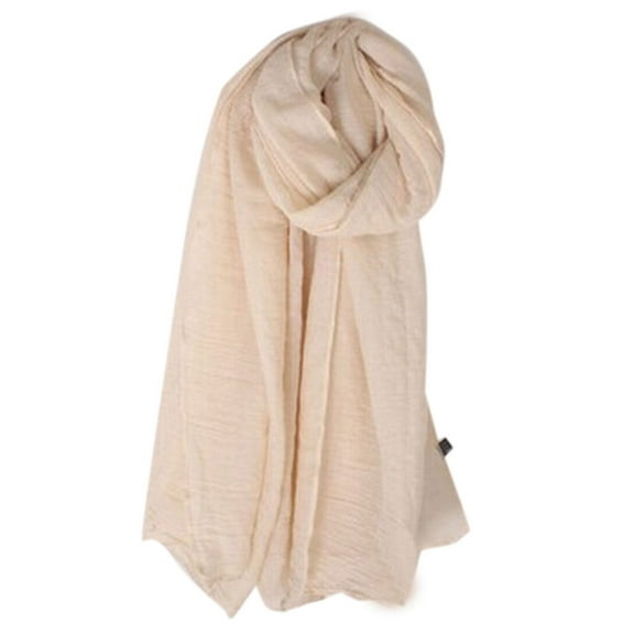 Lightweight Summer Scarf Light Shawl Wrap Cotton Linen Feel Large Long Beach for Head Scarves for Men and Women Travelin