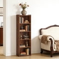 thumbnail image 3 of ZENY 5-Tiers Bookshelf Bookcase Multipurpose Display Storage 52", Rustic Brown, 3 of 8