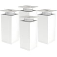 thumbnail image 1 of Pata para muebles - Pata ajustable para sofá - Pata ajustable para muebles - Juego de 4 - Angular 40 x 40 mm - Piezas de repuesto de metal - Accesorios de montaje incluidos - 120 mm blanco, 1 of 4