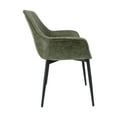 thumbnail image 6 of Markley Modern Leather Dining Arm Chair With Metal Legs Set of 4 - Olive Green, 6 of 8
