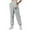 Gray, variant on Kaemgyyd Baggy Sweatpants for Women with Pockets Elastic High Waist Cinch Bottom Gym Workout Pants Fall Fashion Printing Trousers