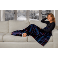 thumbnail image 6 of ClimateRight by Cuddl Duds Foot Pocket Plush Throw - Navy Plaid, Size 50" x 70", 6 of 8