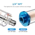 thumbnail image 2 of 3 Pieces Water Oil Separator Filter Airbrush Filter Moisture Separator for Air Line Compressor Fitting, 1/4 Inch NPT Inlet and Outlet, 2 of 6