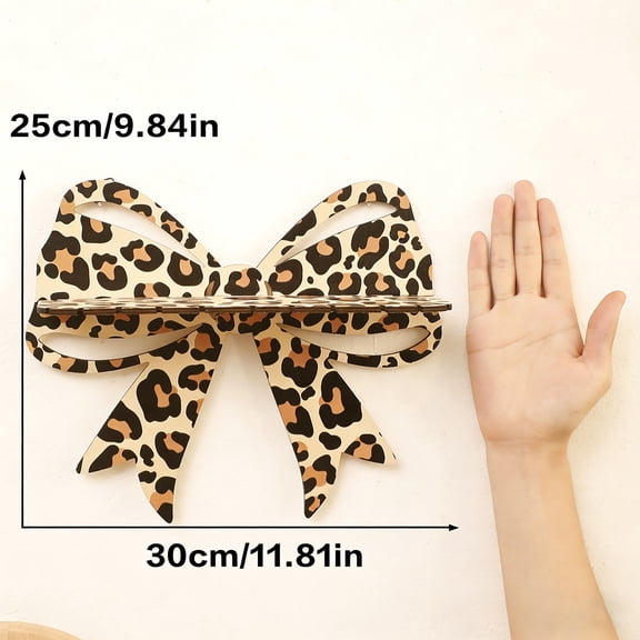 1Pcs Bow Shape Wall Deor Floating Shelf, Cute Wall Display Rack, Small Decorative Shelf Wall Mounted,Hanging Wall Shelf for Toys, Plants and Decorations Storage, Brown