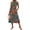 Dark Green, variant on Women's Fashionable Casual Retro Printed Dress
