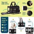 thumbnail image 4 of Sherpa Travel Original Deluxe Airline Approved Pet Carrier - Black Lattice Stitching, Large, 4 of 6